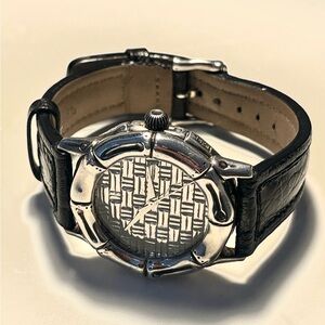 John Hardy Sterling Silver Genuine Crocodile Watch